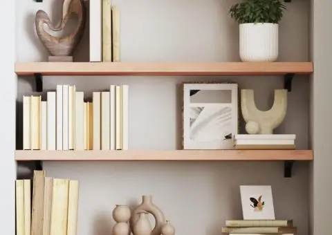 Poliță de perete, 80x20x4 cm, lemn masiv de stejar netratat - 1/5