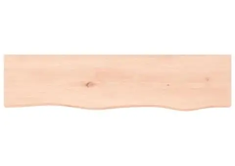 Poliță de perete, 80x20x4 cm, lemn masiv de stejar netratat - 4/5