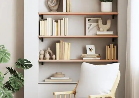 Poliță de perete, 80x30x2 cm, lemn masiv de stejar netratat - 3/5