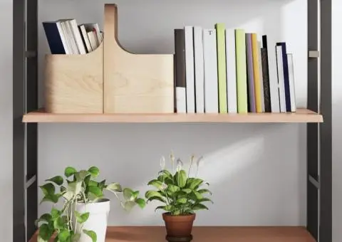 Poliță perete maro deschis 80x60x2 cm lemn masiv stejar tratat - 1/5