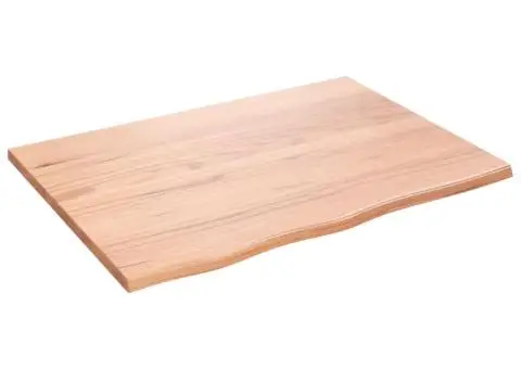 Poliță perete maro deschis 80x60x2 cm lemn masiv stejar tratat - 2/5