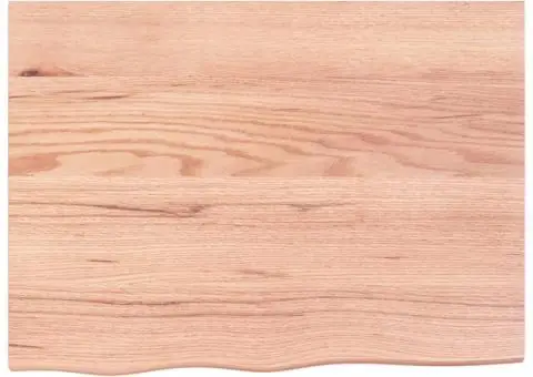 Poliță perete maro deschis 80x60x2 cm lemn masiv stejar tratat - 4/5