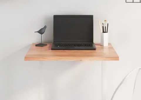 Blat de masă maro deschis 60x40x2 cm, lemn masiv stejar tratat - 1/5