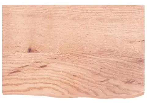 Blat de masă maro deschis 60x40x2 cm, lemn masiv stejar tratat - 3/5