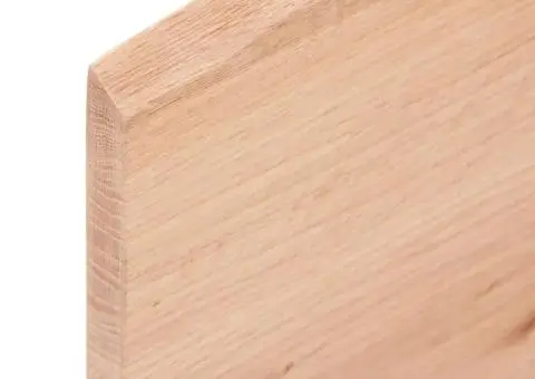 Blat de masă maro deschis 60x40x2 cm, lemn masiv stejar tratat - 5/5