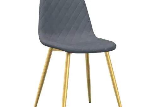 Scaune de bucătărie, 6 buc., verde închis, catifea - 3/5