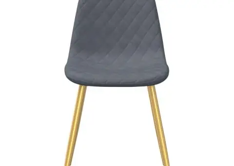 Scaune de bucătărie, 6 buc., verde închis, catifea - 4/5