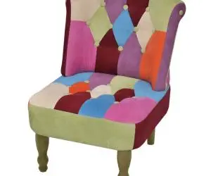 vidaXL Fotoliu franțuzesc, model mozaic, material textil