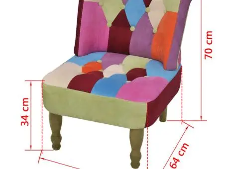 Fotoliu franțuzesc, model mozaic, material textil - 5/5