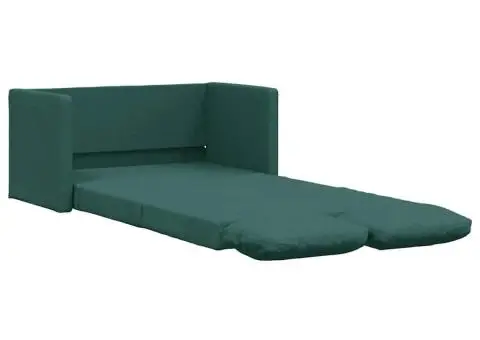 Canapea extensibilă 2 în 1, verde închis, 112x174x55 cm, textil - 2/5