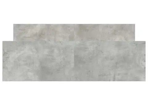 Cadru de pat cu tăblie la cap/picioare, gri beton, 140x200 cm - 5/5