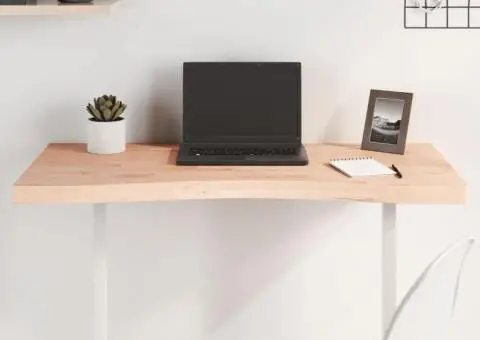 Blat de birou, 100x(45-50)x4 cm, lemn masiv de fag - 1/5