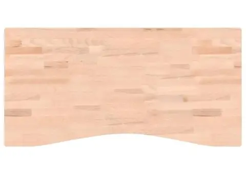 Blat de birou, 100x(45-50)x4 cm, lemn masiv de fag - 2/5