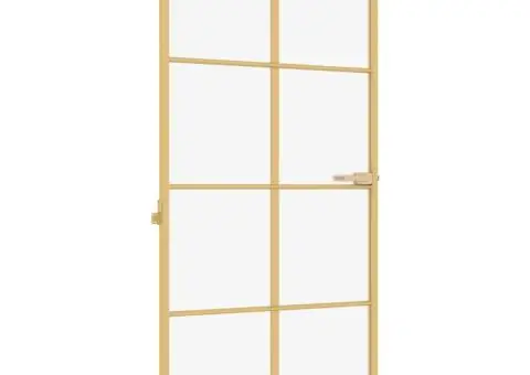 Ușă interior Slim auriu 102,5x201,5cm sticlă temperată/aluminiu - 2/5