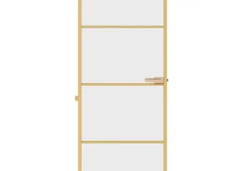 Ușă interior Slim auriu 76x201,5 cm sticlă securizată/aluminiu - 3/5