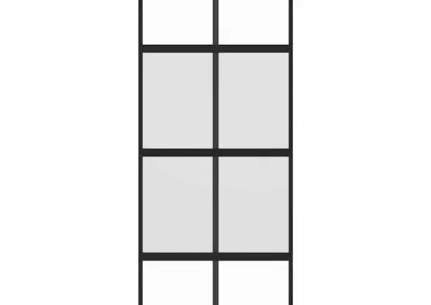 Ușă glisantă, negru, 76x205 cm, sticlă securizată și aluminiu - 4/5