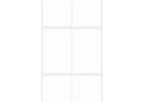 Ușă glisantă, alb, 90x205 cm, sticlă securizată/aluminiu - 4/5