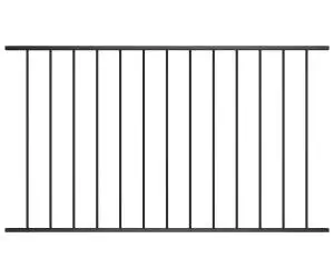 vidaXL Panou de gard, negru, 1,63 x 1,17 m, oțel vopsit electrostatic