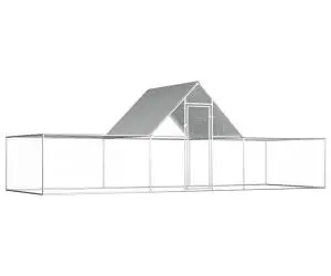 vidaXL Coteț pentru păsări, 6 x 2 x 2 m, oțel galvanizat