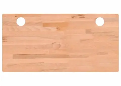 Blat de birou, 100x50x2,5 cm, lemn masiv de fag - 2/5