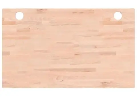 Blat de birou, 100x60x2,5 cm, lemn masiv de fag - 2/5