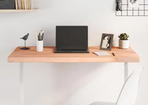 Blat de birou, 110x55x4 cm, lemn masiv de fag - 1/5