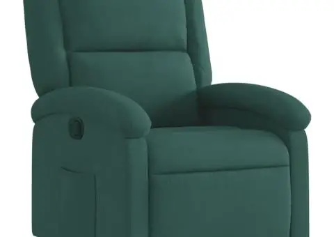 Fotoliu rabatabil, verde închis, catifea - 2/5