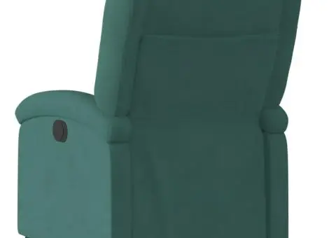 Fotoliu rabatabil, verde închis, catifea - 5/5