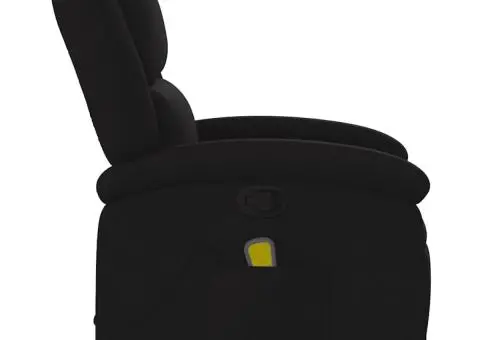 Fotoliu de masaj rabatabil, negru, material textil - 5/5