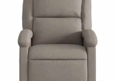 Fotoliu rabatabil, gri taupe, material textil - 3/5