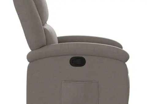 Fotoliu rabatabil, gri taupe, material textil - 4/5