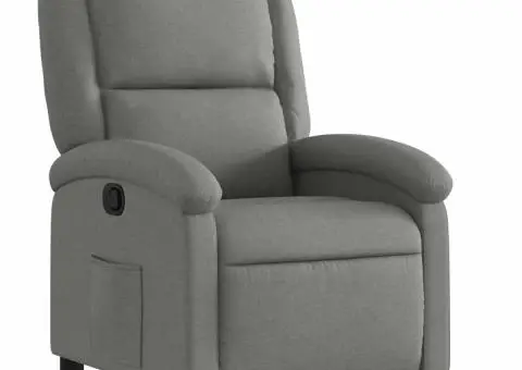 Fotoliu rabatabil, gri închis, material textil - 2/5