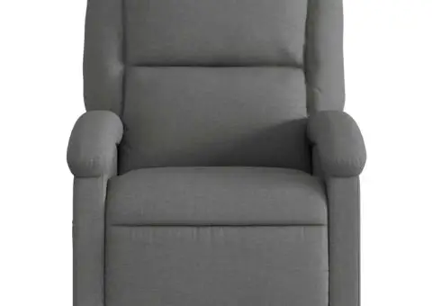 Fotoliu rabatabil, gri închis, material textil - 3/5