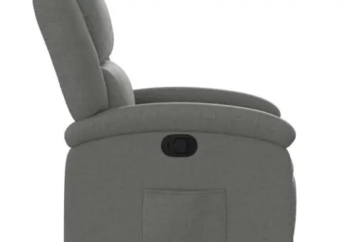 Fotoliu rabatabil, gri închis, material textil - 4/5