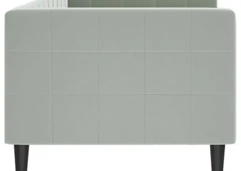 Cadru de pat, gri deschis, 80x200 cm, catifea - 4/5