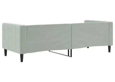 Cadru de pat, gri deschis, 80x200 cm, catifea - 5/5