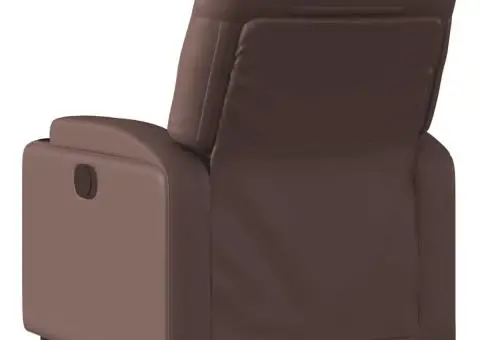 Fotoliu rabatabil, maro, piele ecologică - 5/5