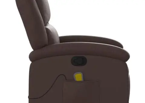 Fotoliu de masaj rabatabil, maro, piele ecologică - 5/5