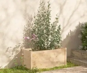 vidaXL Jardinieră de grădină, 100x50x50 cm, lemn masiv de pin