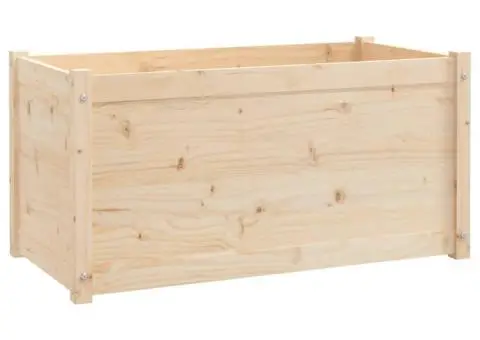 Jardinieră de grădină, 100x50x50 cm, lemn masiv de pin - 2/5