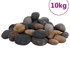 vidaXL Pietricele lustruite, 10 kg, culori mixte, 5-8 cm