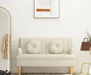 vidaXL Banchetă cu perne, 113x64,5x75,5 cm, in
