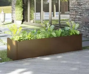 vidaXL Jardinieră de grădină maro miere 200x50x50 cm lemn masiv pin