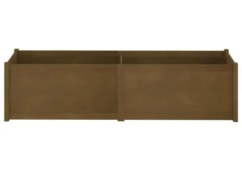 Jardinieră de grădină maro miere 200x50x50 cm lemn masiv pin - 4/5