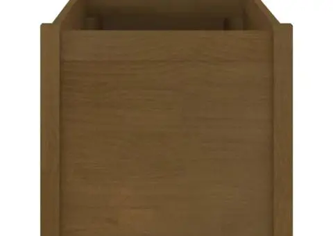 Jardinieră de grădină maro miere 200x50x50 cm lemn masiv pin - 5/5