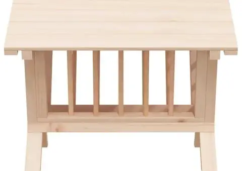 Hrănitor pentru fân de iepuri, 44x33x33 cm, lemn masiv brad - 4/5