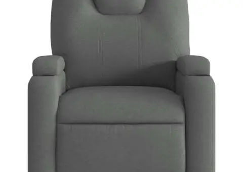 Fotoliu rabatabil, gri închis, material textil - 3/5