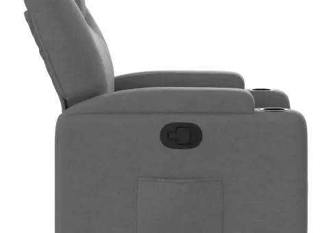 Fotoliu rabatabil, gri închis, material textil - 4/5