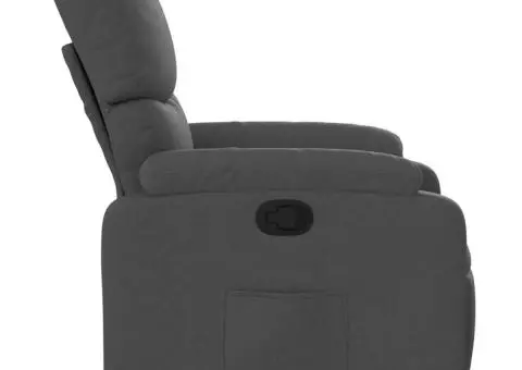 Fotoliu rabatabil, gri închis, material textil - 4/5