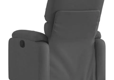 Fotoliu rabatabil, gri închis, material textil - 5/5